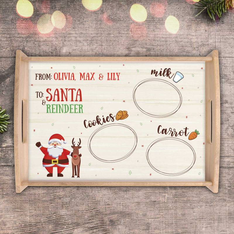 To Santa and Reindeer - Personalised Serving Tray