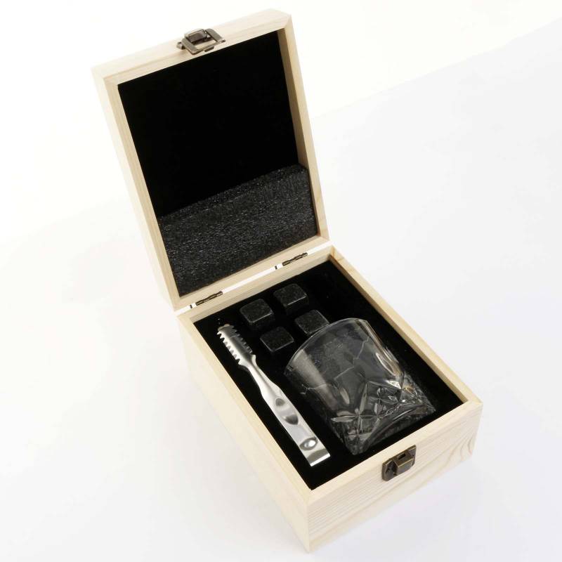 Any Text or Layout - Personalised Wooden Boxed Whiskey Set