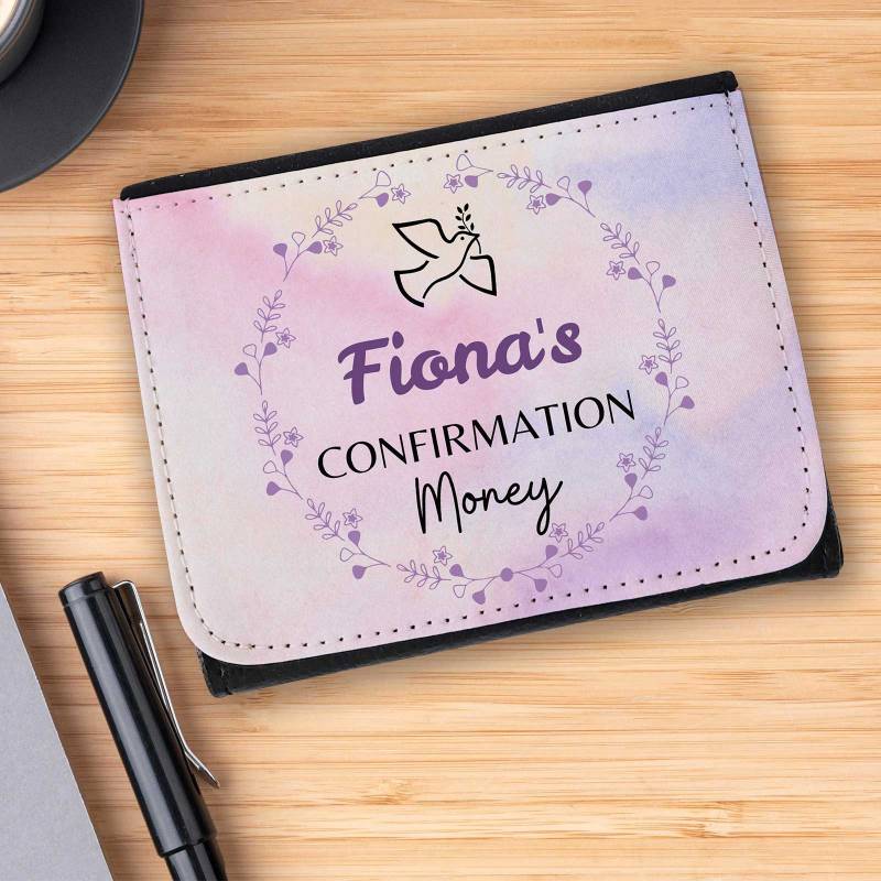 Confirmation Pink Design Personalised Wallet
