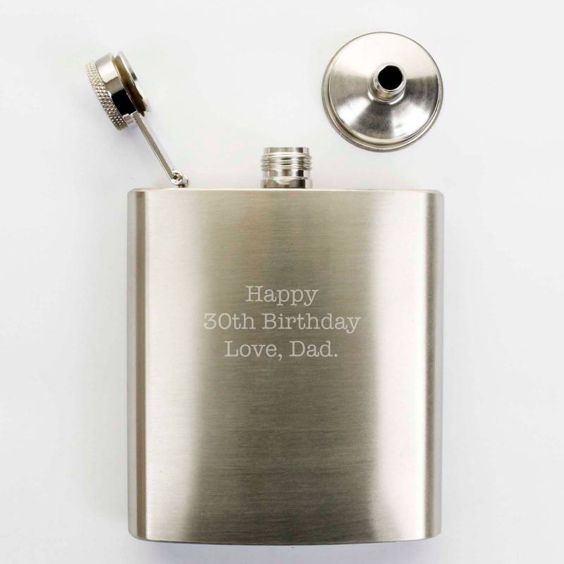 Any Message Personalised Engraved Hip Flask & Funnel