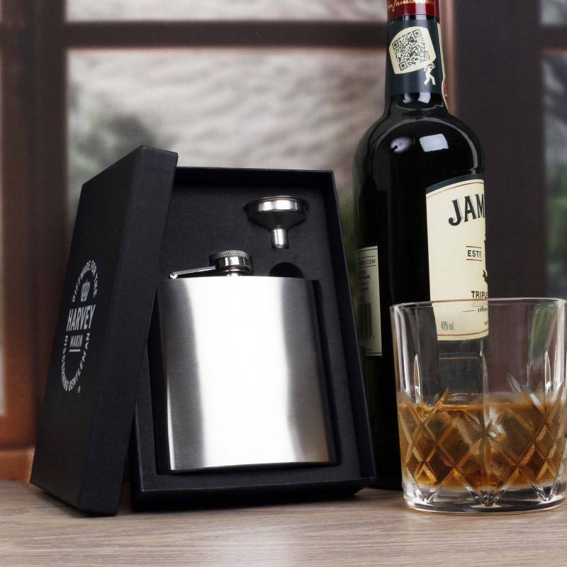 Personalised Engraved Hip Flask & Funnel