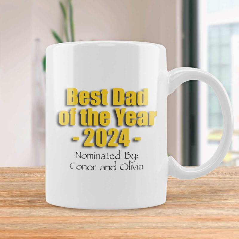 Best Dad Of The Year Personalised Mug