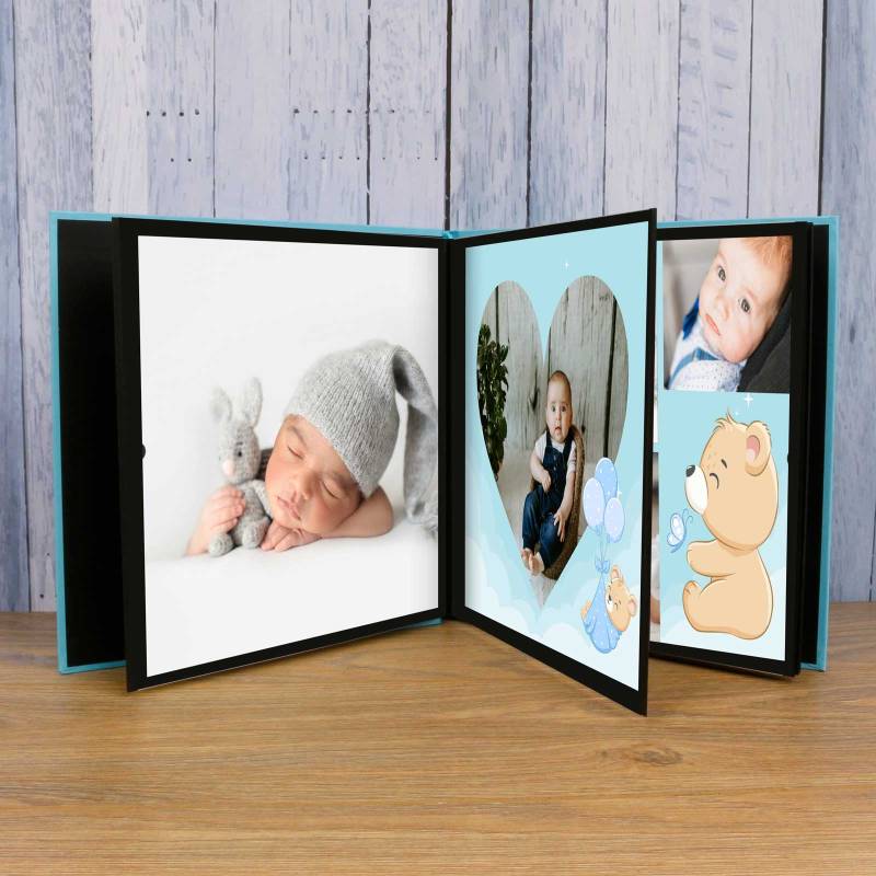 Hello Baby Blue Personalised Photo Book
