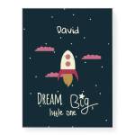 Dream Big Little Rocket 12 x 16 Stretched Canvas