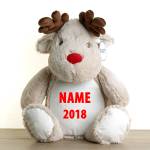 Embroidered Personalised Reindeer