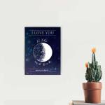 I Love You To The Moon And Back Stretched Canvas 12x16 Inch