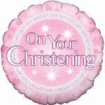 On Your Christening Day PINK Balloon in a Box