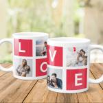 Love Any Four Photos Personalised Mug