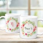 Floral Any Name Personalised Mug