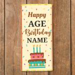 Happy Birthday Cake Design Personalised Chocolate Bar