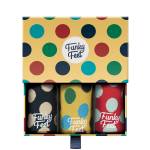 Funky Feet Large Polka Dot 3 Sock Box Set