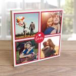 Any 4 Photos Love - Wooden Photo Blocks