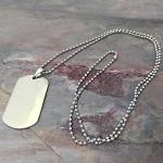 Engraved Military Dog Tag - Silver