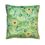 Tipperary Crystal Birdy Cushion- Greenfinch