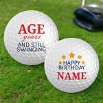 Happy Birthday Personalised Golf Ball - Set of 3 Balls