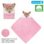 Deer Hooded Toweling Wrap - Personalised