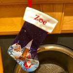 Navy Santa Personalised Christmas Stocking