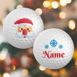 Santa Or Rudolph Personalised Golf Ball - Set Of 3 Balls