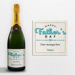 Happy Father's Day With Heart Personalised Champagne