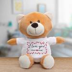 I Love You Hearts Any 2 Names - Personalised Animal