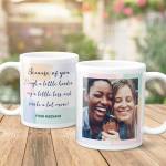 Because Of You Any Photo And Message - Personalised Mug