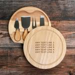 Any Text Engraved Circular Cheeseboard