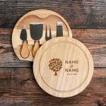 Couples Engraved Circular Cheeseboard