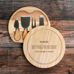 Cheesy Pun Engraved Circular Cheeseboard