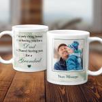 Any Message And Photo Dad And Grandad Green - Personalised Mug