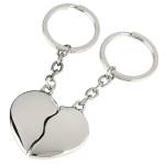 Two Hearts Pair of Keyrings - Personalised