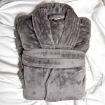 Embroidered Bathrobe - Grey