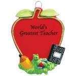 Personalised Ornament Teachers Apple