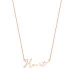 Tipperary Heart Script Rose Gold Pendant