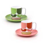 Tipperary Crystal Orla Kiely Set of 2 Espresso & Saucer Set