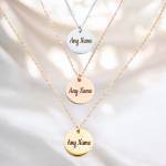 Personalised Round Pendant Necklace