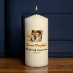 On Your First Communion Chalice Any Photo - Personalised Candle