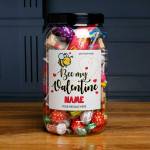 Bee My Valentine - Personalised Sweets Jar