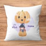 Little Witch Hot Air Balloon - Halloween Personalised Cushion Square