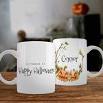 Pumpkin Vines - Halloween Personalised Mug