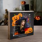 Any Photo And Message Pumpkin Wooden Photo Block