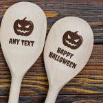 Halloween Magic Spoon Pumpkin - Personalised Wooden Spoon