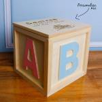 Personalised ABCD Trinket / Keepsake Block