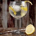 Merry Christmas - Personalised Gin Glass