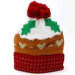 Novelty Christmas Pudding LED Hat