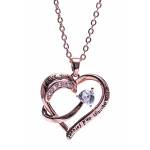 Rose Gold Heart With Diamond Arrow Pendant - Newgrange Living