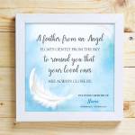 Memorial Poem A Feather From an Angel... Personalised Box Frame