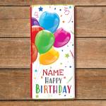 Happy Birthday Balloons Personalised Chocolate Bar