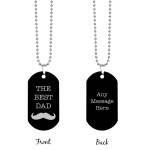 The Best Dad - Engraved Military Tag Necklace