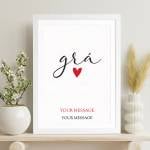 Grá - Personalised Poster