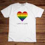 Any Text Rainbow Heart - Personalised T-Shirt